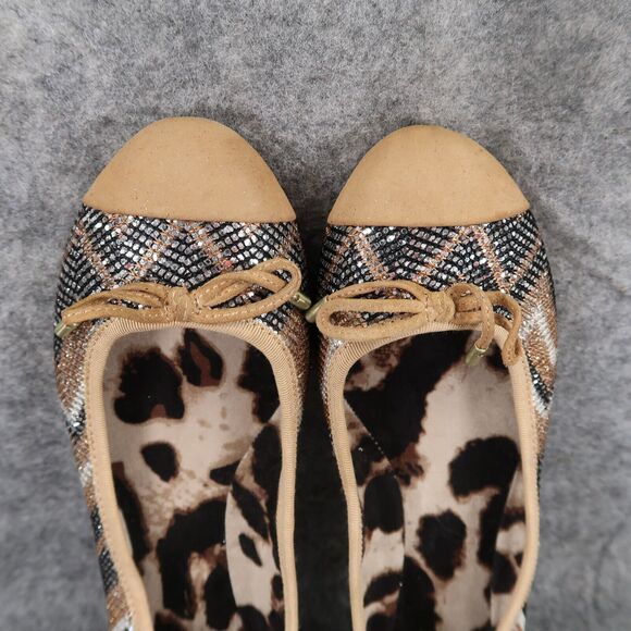 Jessica Simpson Shoes Womens 7 Ballet Flats Fashion Slip On Cap Toe Misha Brown - Picture 7 of 15